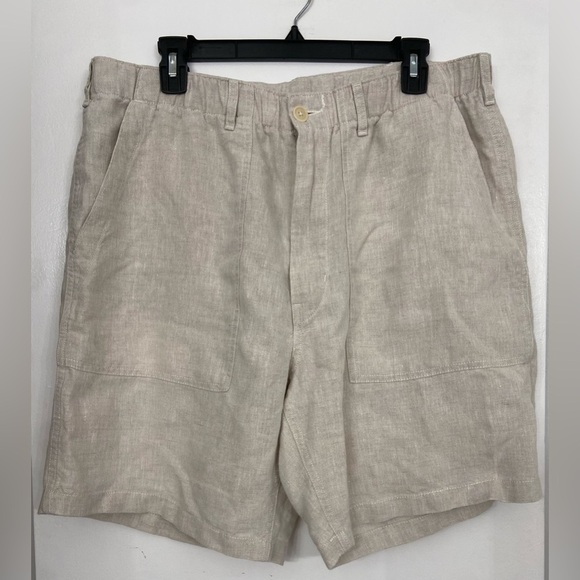 Buck Mason Linen Shorts Tan Size XL - Picture 1 of 6
